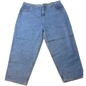 VTG h.i.d. International Carpenter Jeans Men's 48x30 Blue Denim Baggy Skater NEW